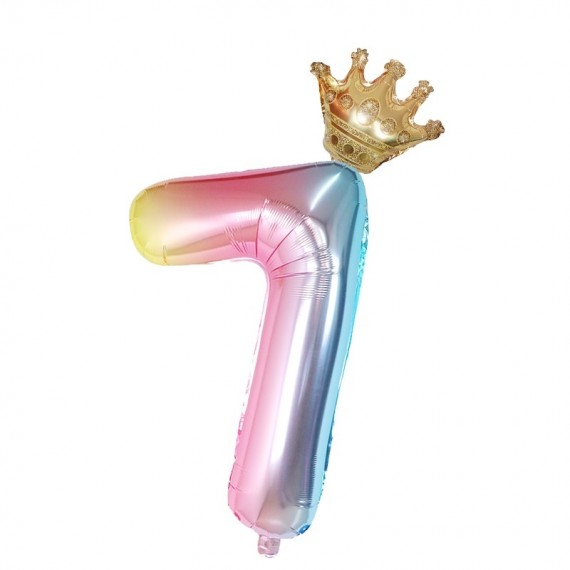 Unicorn 100 cm Tall med Krone