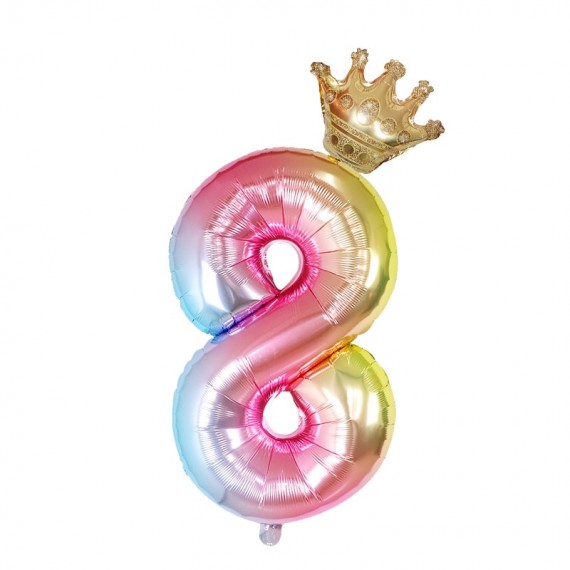 Unicorn 100 cm Tall med Krone