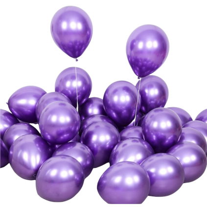 Lilla Metallic Ballonger, 10 stk