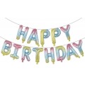 Happy Birthday Foliebanner Pastell