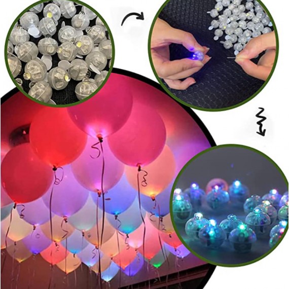 Fargerike LED ballong/dekorasjon lys