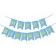 Glitter Happy Birthday Banner, Turkis