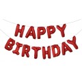 Happy Birthday Rød Foliebanner