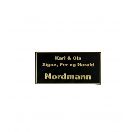 Postkasse navneskilt