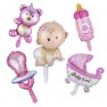 5 stk Rosa Folieballonger