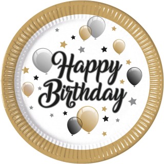 Happy Birthday Papptallerkener