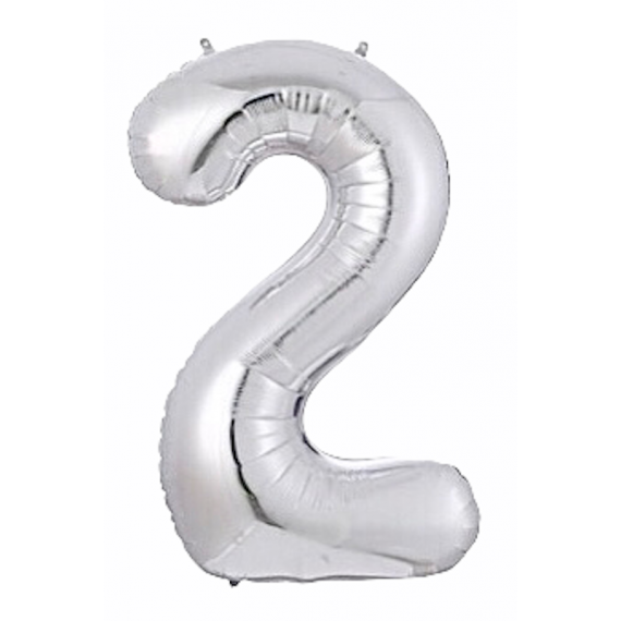 Tallballonger Sølv 80 cm