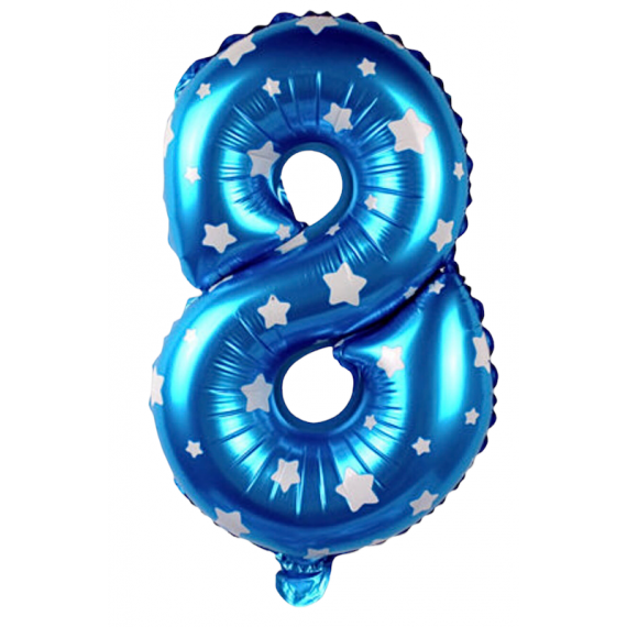 Yndig blå tallballong