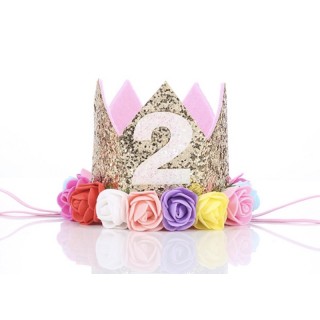 Prinsessekrone Flerfarget 2 år