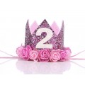Prinsessekrone Mørkerosa 2 år