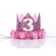 Prinsessekrone Mørkerosa 3 år