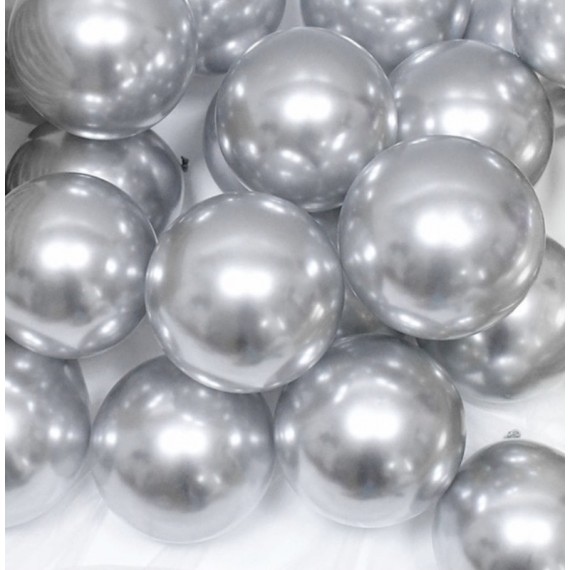 Sølv Metallicballong