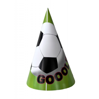 Fotball Papphatter, 6 stk