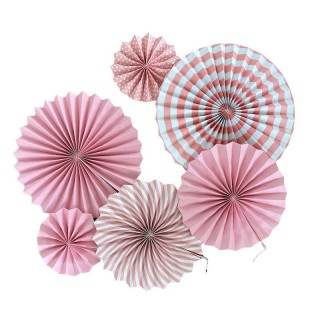 Papirvifter Rosa 6 stk