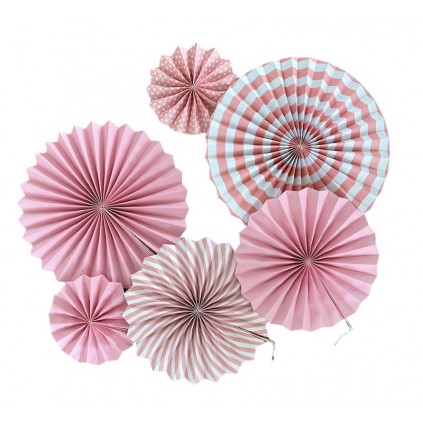 Papirvifter Rosa 6 stk