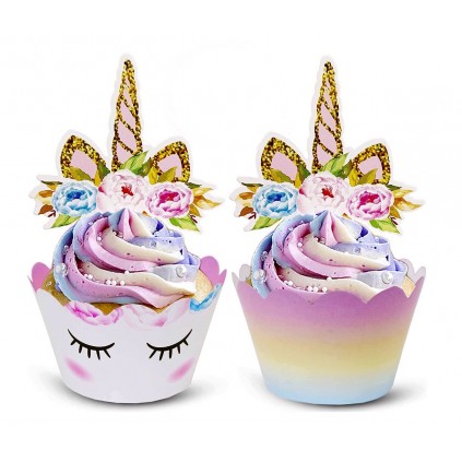 Enhjørning Muffinsomslag