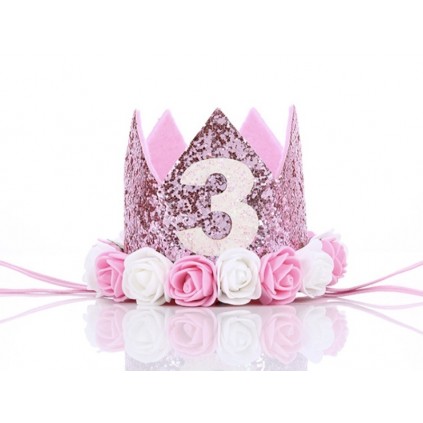 Prinsessekrone Rosa 3 år