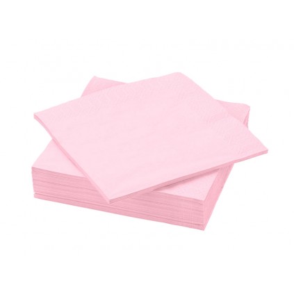 10 stk Rosa Papirservietter