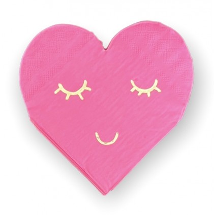 16 stk Servietter Rosa