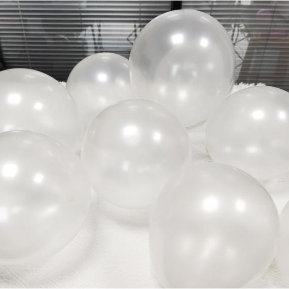 Hvite Ballonger, 50 stk
