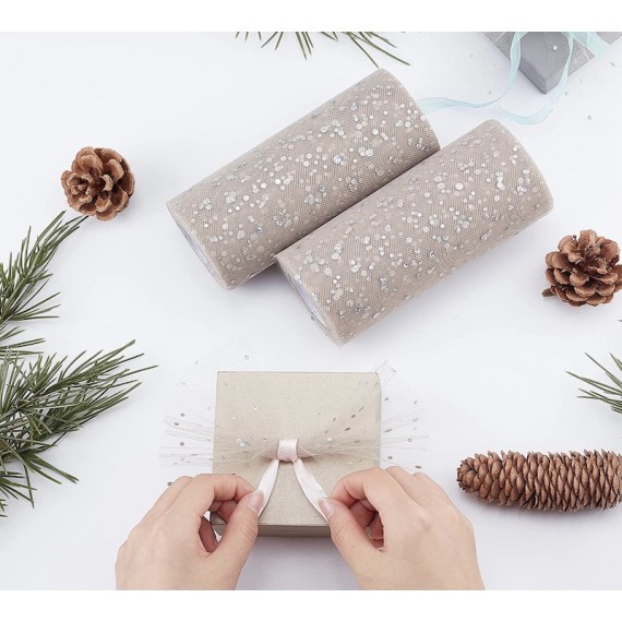 Burgunder Glittertyll