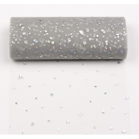 Sølv Bordløper med Glitter