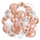 Rose Gold Ballongbukett, 40 stk