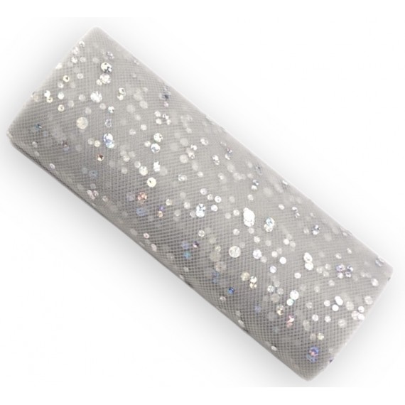 Sølv Bordløper med Glitter
