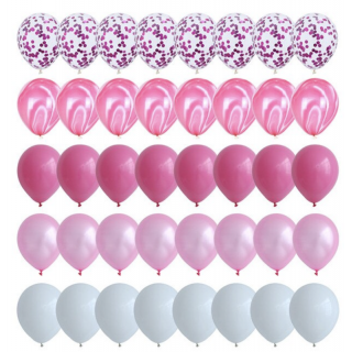 Rosa Festballonger, 40 stk