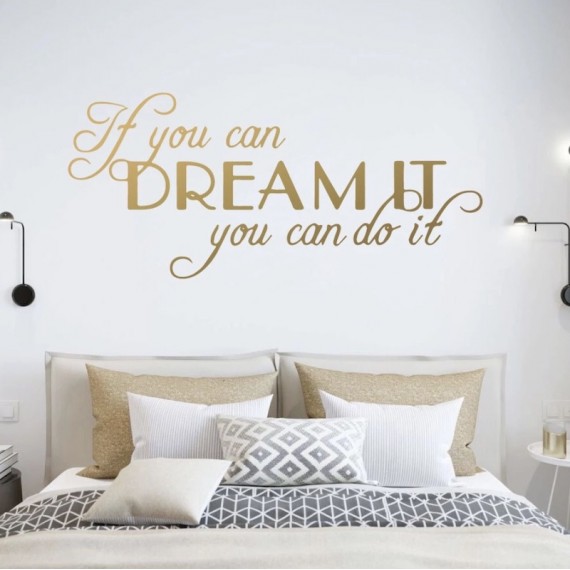 Gull Wallsticker, Dream It, 43 cm x 95 cm