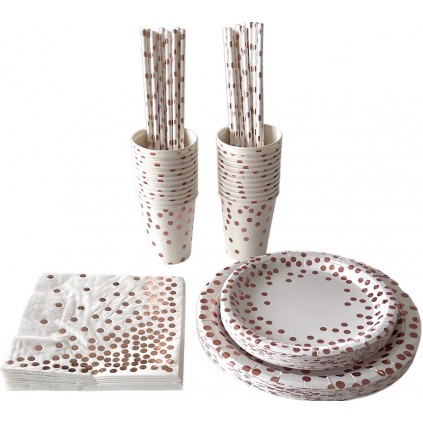 Komplett Pakke Hvit & Rose Gold