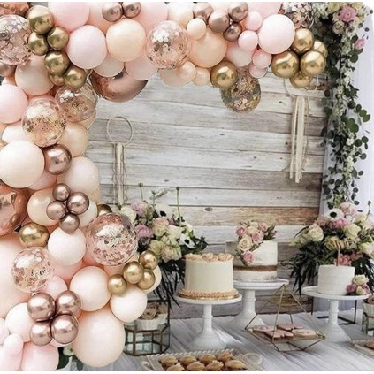 Peach & Rose Gold Ballongbue