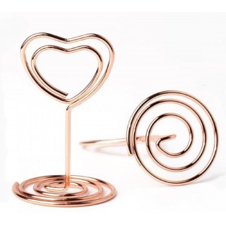 Rose Gold Bordkortholdere, Hjerte