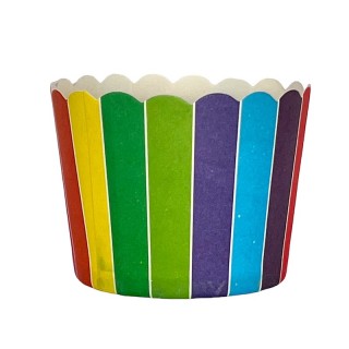 Cupcakeformer Flerfargede Striper, 20 stk