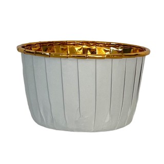 Hvite & Gull Cupcakeformer
