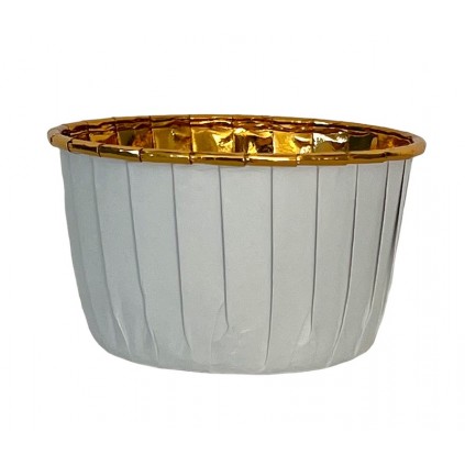 Hvite & Gull Cupcakeformer
