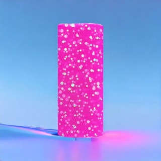 Organza Bordløper Dyp Rosa C15