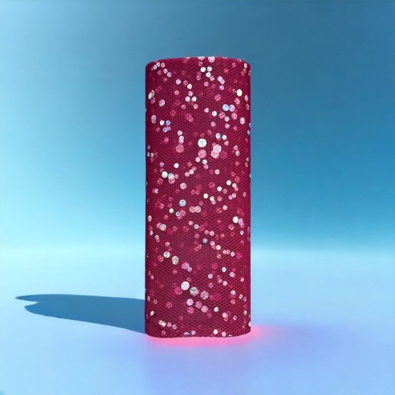 Burgunder Glittertyll