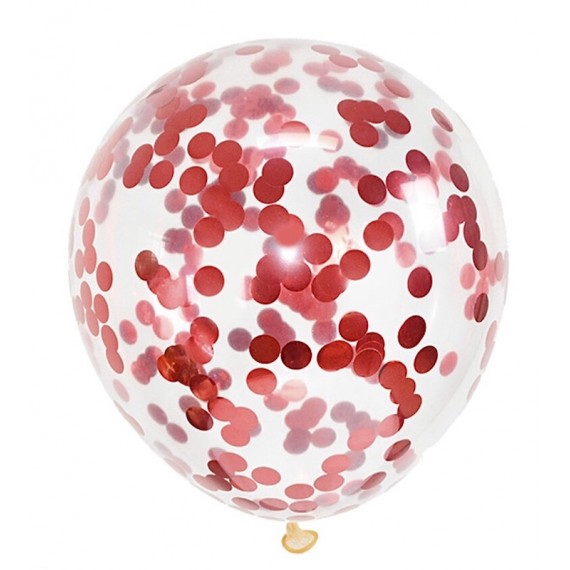 Røde Konfettiballonger