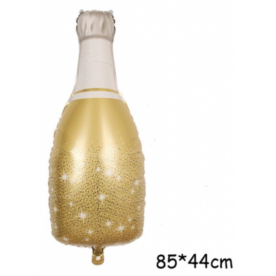 Gull Champagneflaske med Glass