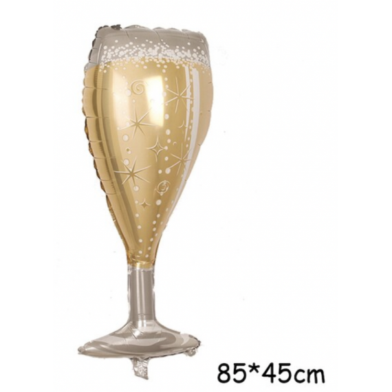 Gull Champagneflaske med Glass