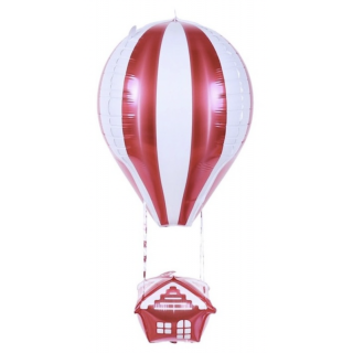 Luftballong med Kurv, Rød