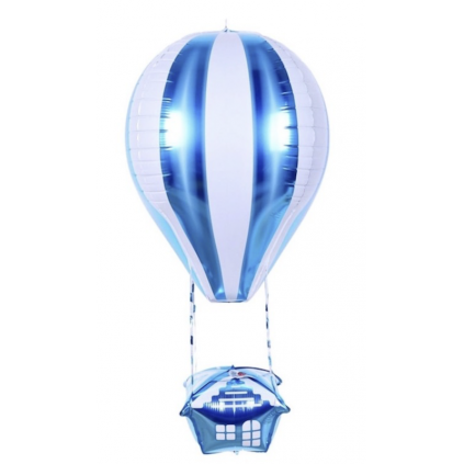 Blå Luftballong med Kurv