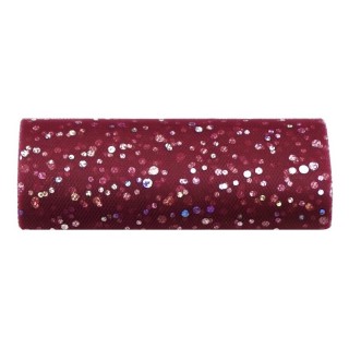 Burgunder Glittertyll