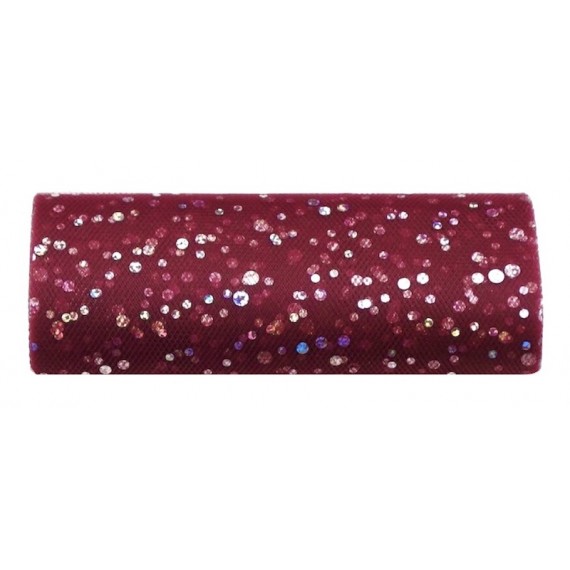 Burgunder Glittertyll