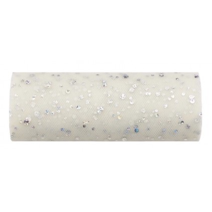 Hvit Glittertyll