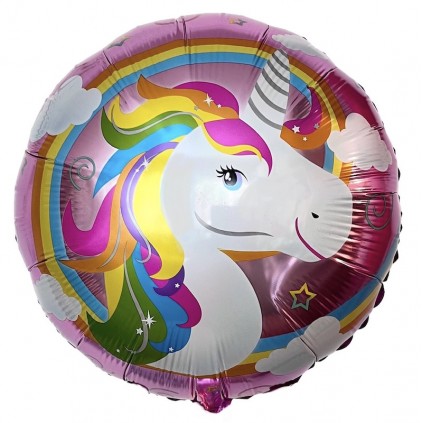 Unicorn Folieballong Rosa