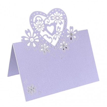 Bordkort Lavendel Hjerte