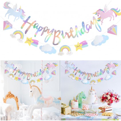 Unicorn Bursdagsbanner