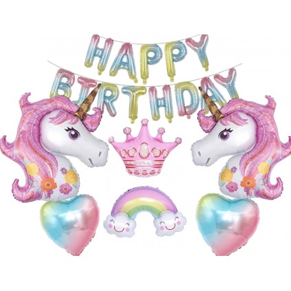 Stor Unicorn Ballongpakke